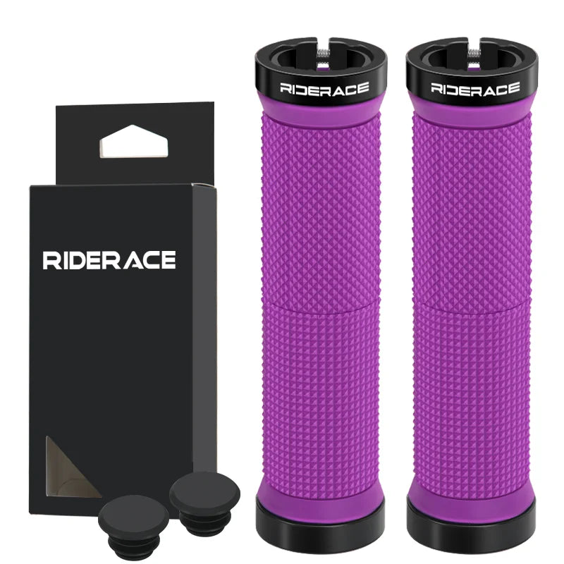 Bicycle Handlebar Grips Lock on MTB Mountain Bike Handle Bar Cover Shockproof Non-Slip Ergonomic Cycling Grips Rubber