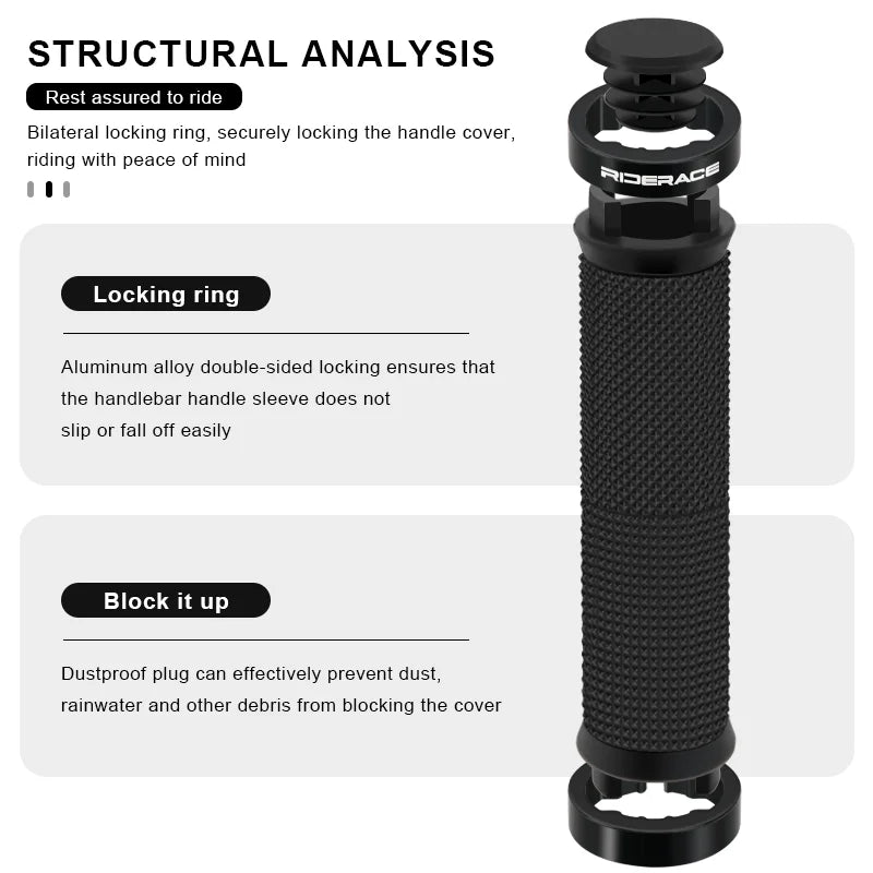 Bicycle Handlebar Grips Lock on MTB Mountain Bike Handle Bar Cover Shockproof Non-Slip Ergonomic Cycling Grips Rubber