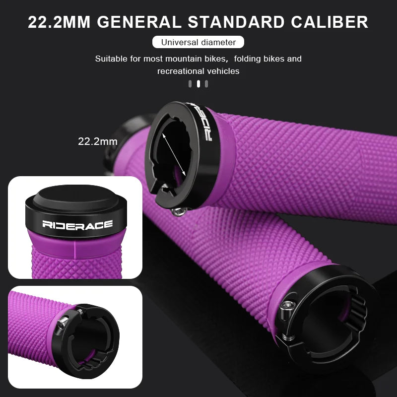 Bicycle Handlebar Grips Lock on MTB Mountain Bike Handle Bar Cover Shockproof Non-Slip Ergonomic Cycling Grips Rubber