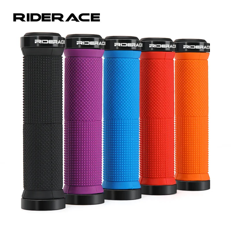 Bicycle Handlebar Grips Lock on MTB Mountain Bike Handle Bar Cover Shockproof Non-Slip Ergonomic Cycling Grips Rubber