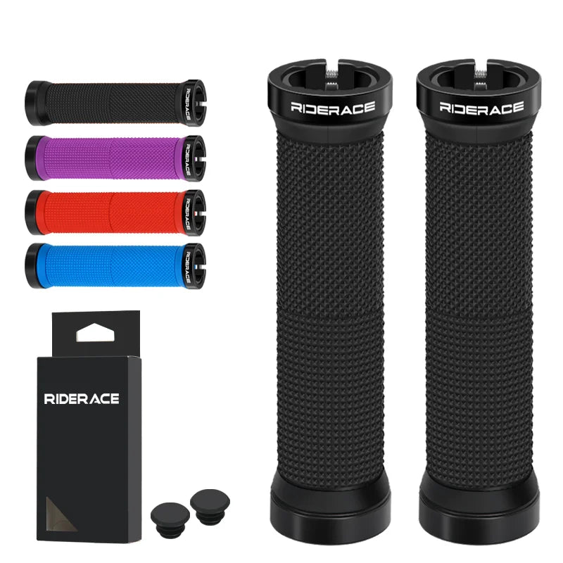 Bicycle Handlebar Grips Lock on MTB Mountain Bike Handle Bar Cover Shockproof Non-Slip Ergonomic Cycling Grips Rubber