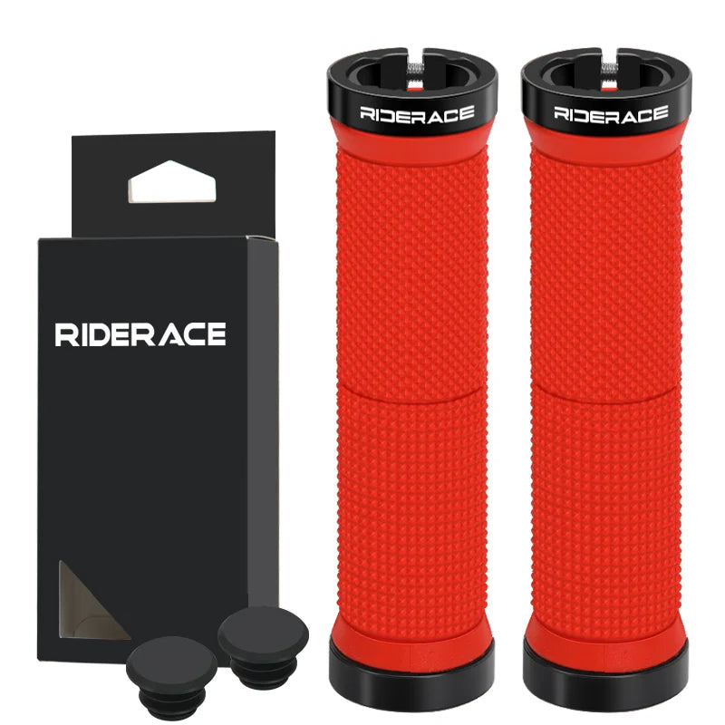 Bicycle Handlebar Grips Lock on MTB Mountain Bike Handle Bar Cover Shockproof Non-Slip Ergonomic Cycling Grips Rubber